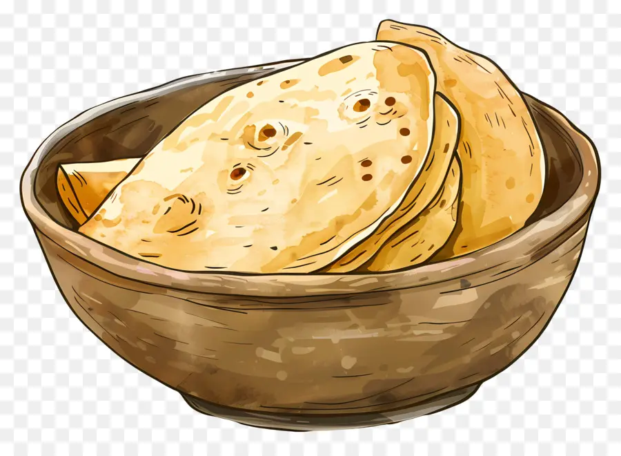 Chapati，Pão Achatado PNG