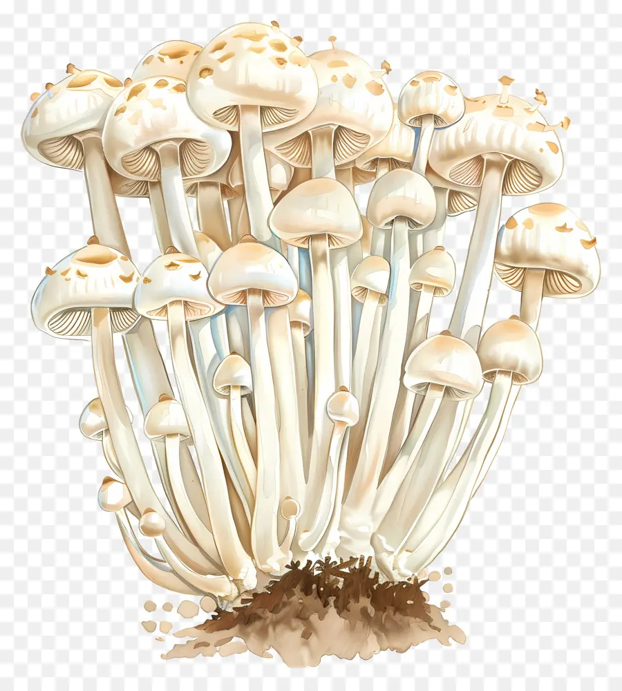 Cogumelo Enoki，Cogumelos PNG