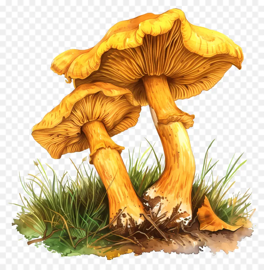 CHanterelle Mushroom，Cogumelos PNG