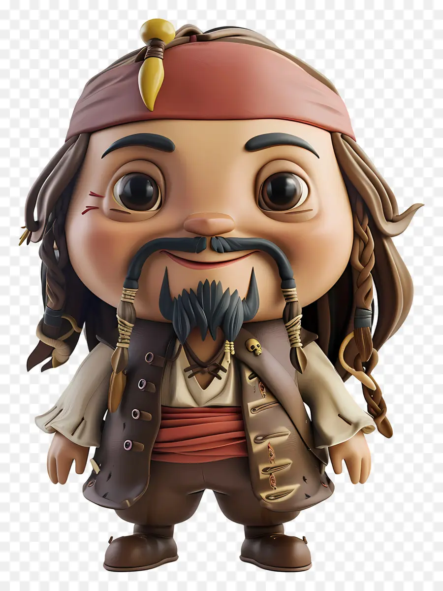 Desenho Animado 3d，Estatueta Pirata PNG