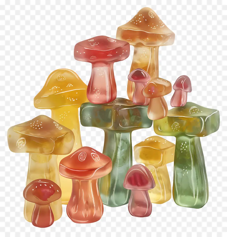 Gummies De Cogumelos，Cogumelos De Vidro PNG