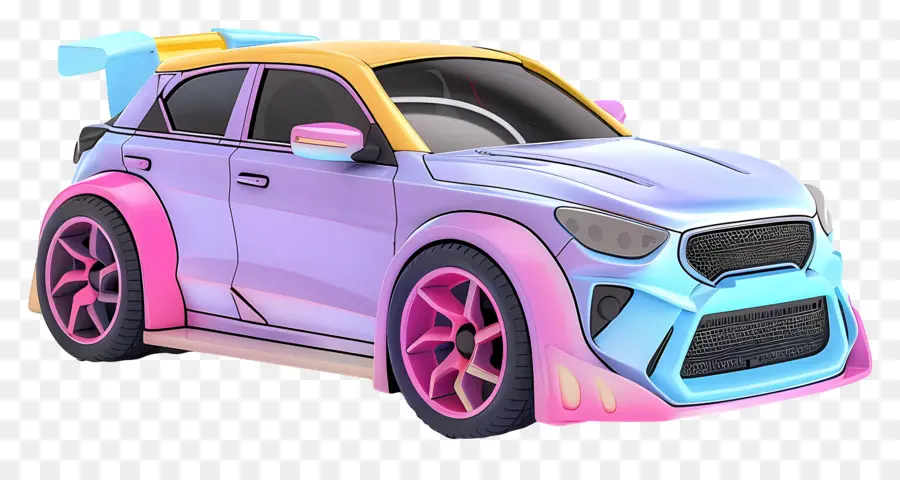 Desenho Animado，Carro Colorido PNG