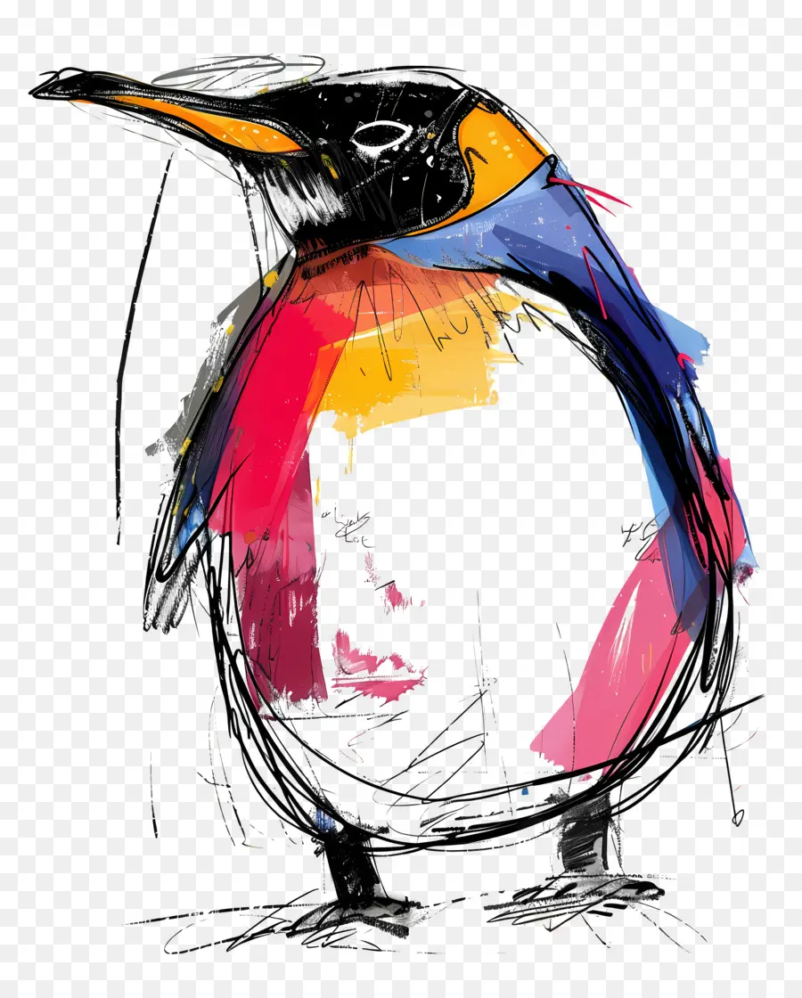 Pinguim，Pinguim Colorido PNG