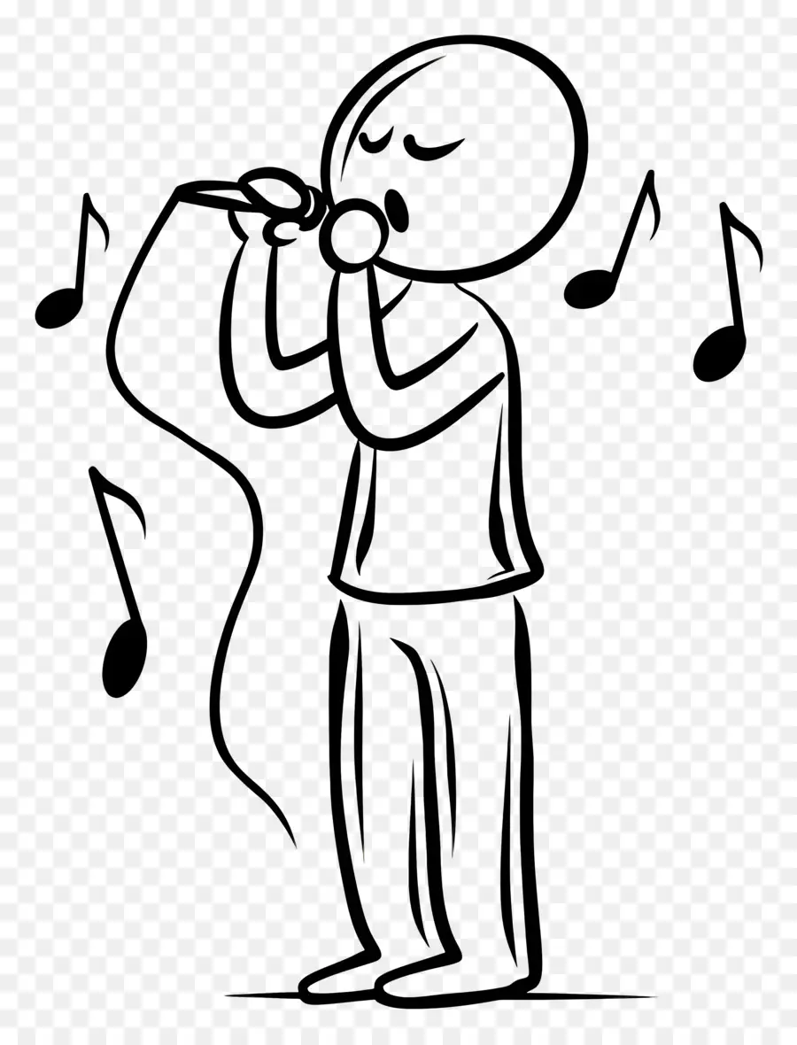 Stick Figure Cantando，Cantor PNG