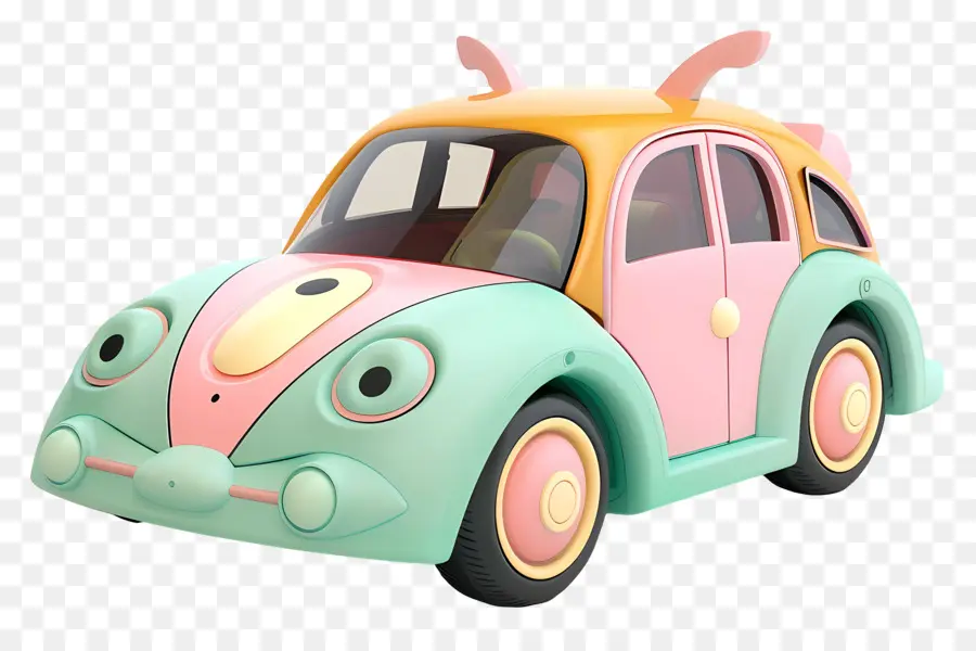 Desenho Animado，Carro Colorido PNG