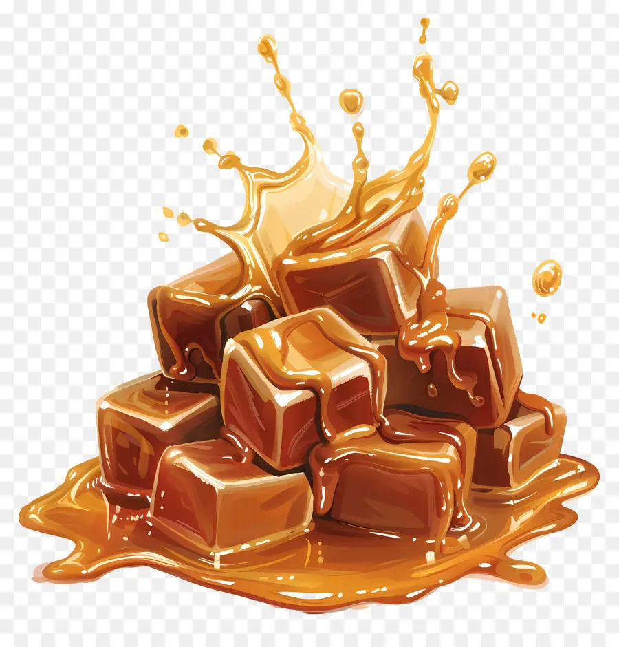Caramelo，O Derretimento Do Chocolate PNG