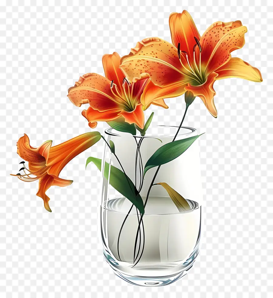 Hemerocallis，Lírios De Laranja PNG