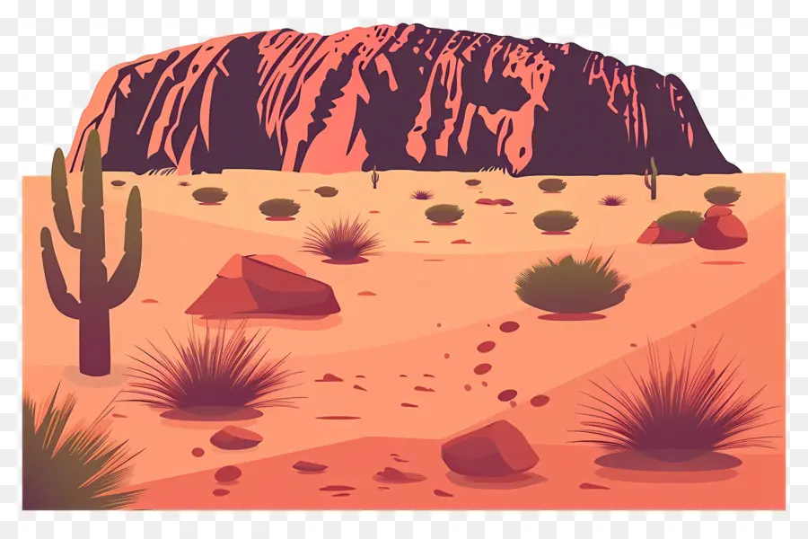 Uluru，Paisagem árida PNG