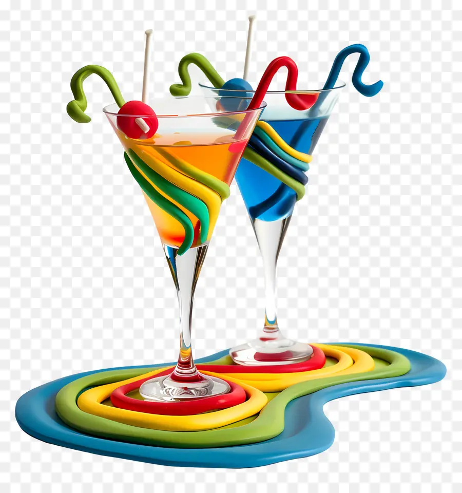 Dia Mundial Do Martini，Bebidas Coloridas PNG