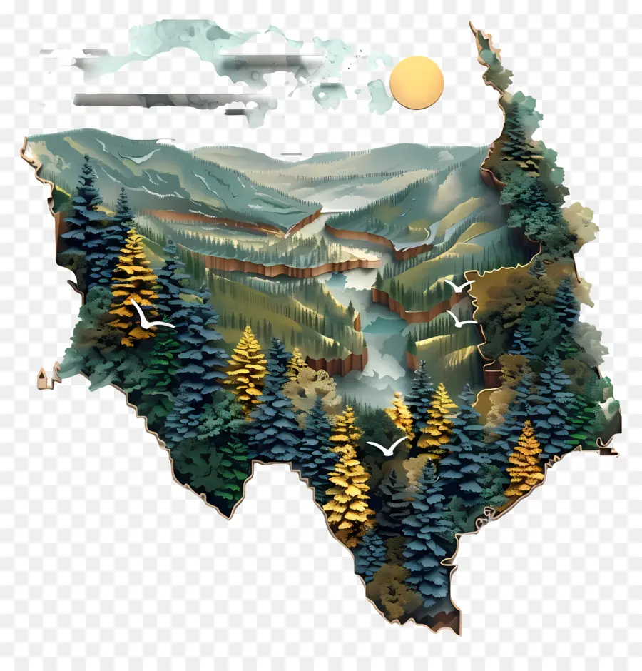 Dia Da Virgínia Ocidental，Paisagem Montanhosa PNG