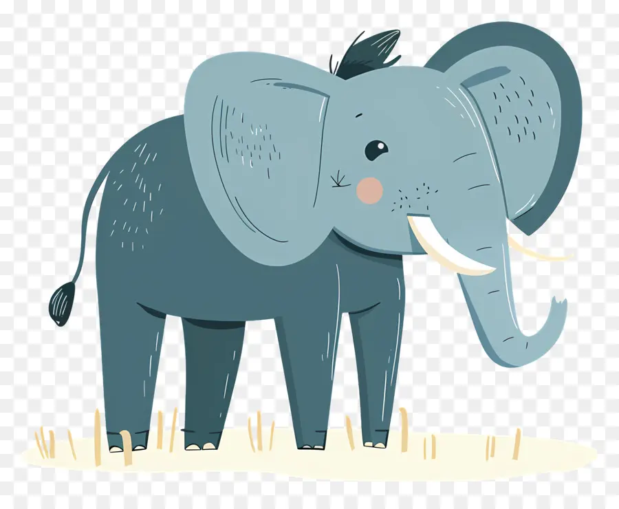 Elefante，Grama PNG