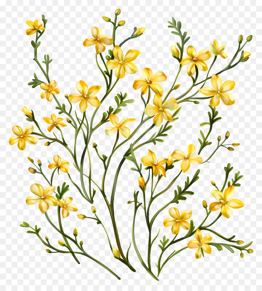 Flores Amarelas，Blossoms De Primavera PNG