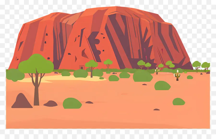 Uluru，Formação Rochosa Vermelha PNG