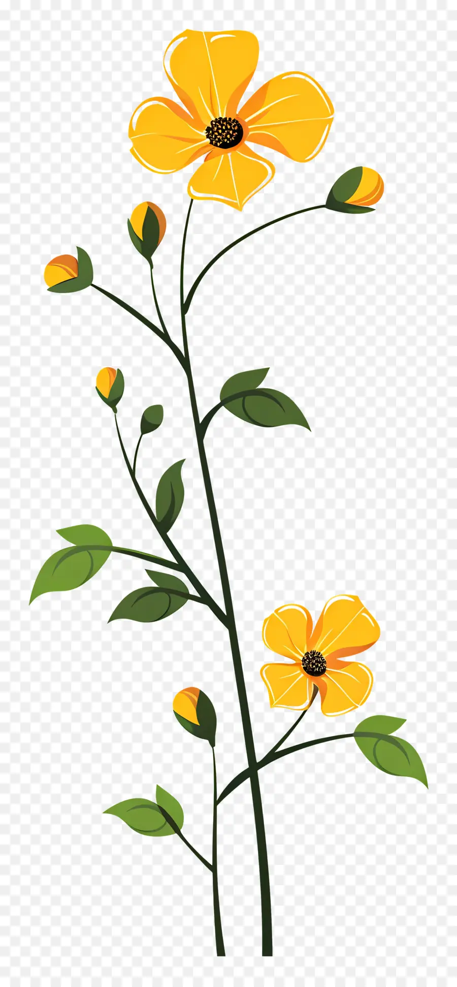 Flores Amarelas，Planta PNG