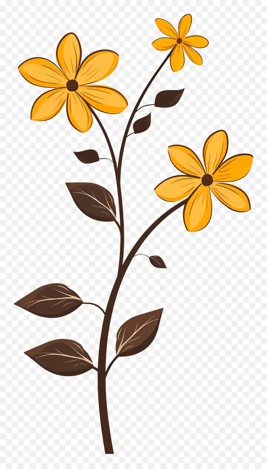 Flores Amarelas，Estágio Do Broto PNG