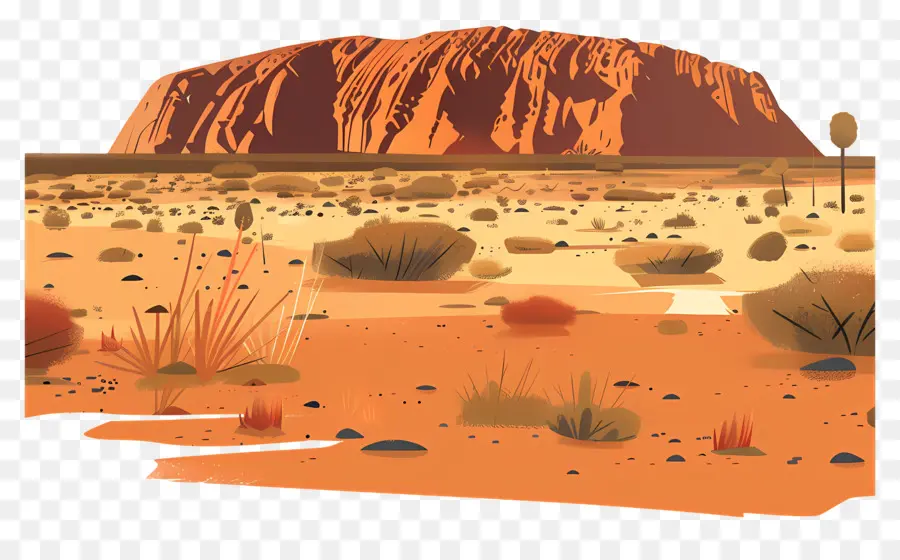 Uluru，A Paisagem Do Deserto PNG