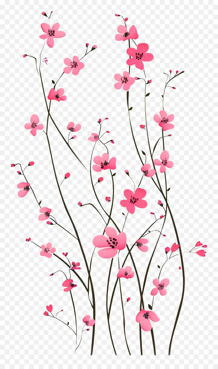 Flores Cor De Rosa，Ramo De árvore PNG