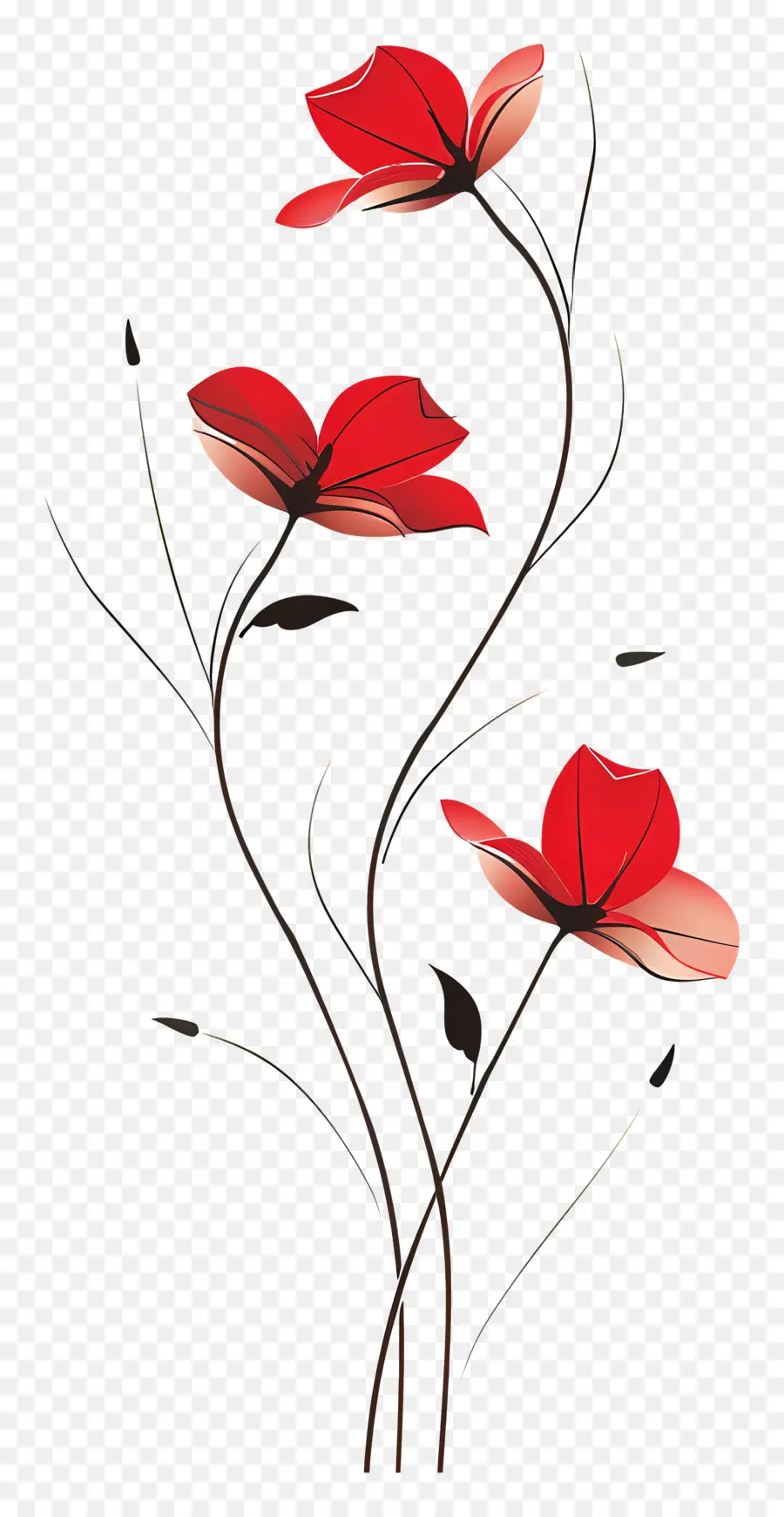 Flores Vermelhas，Buquê PNG