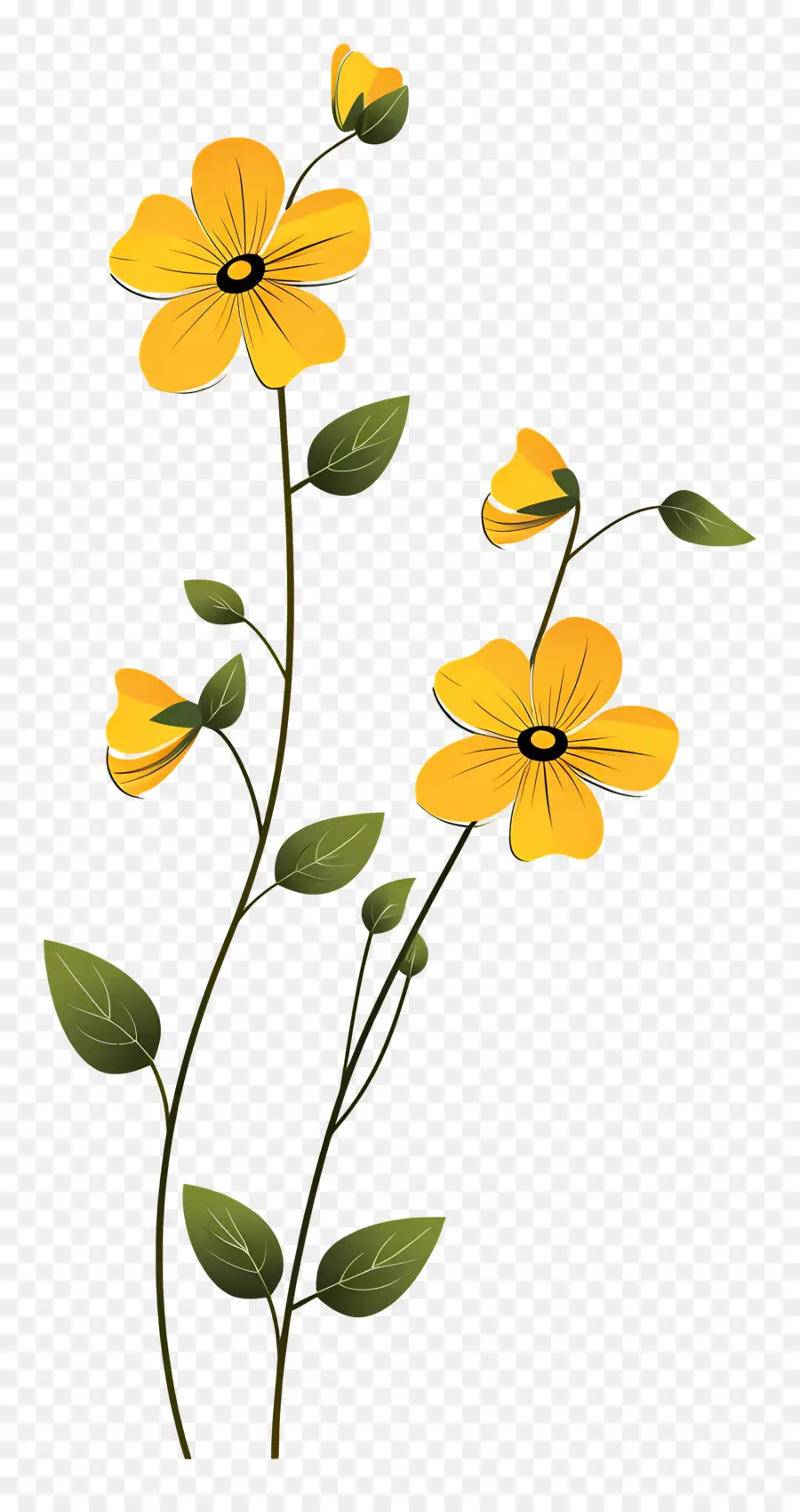 Flores Amarelas，Pétalas PNG