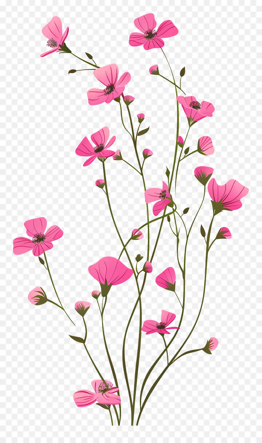 Flores Cor De Rosa，Buquê PNG