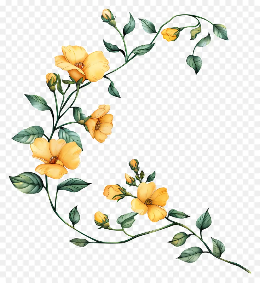 Flores Amarelas，Buquê PNG
