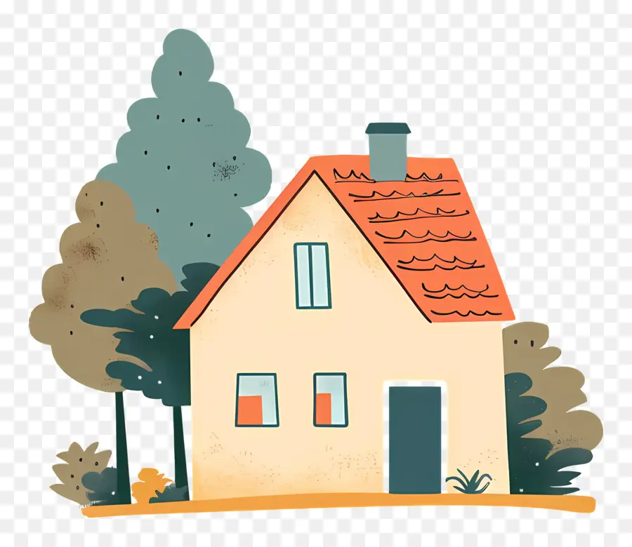 Casa，Casa Fofa De Doodle PNG