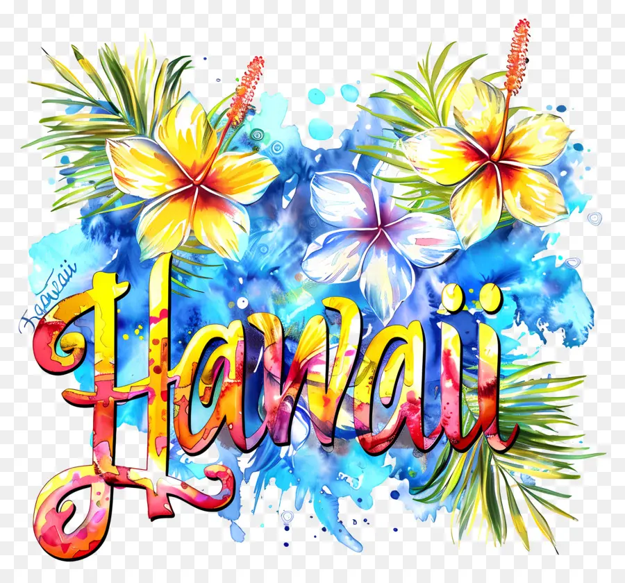 Havaí，Aquarela Design PNG