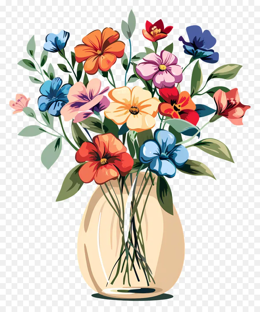 Buquê De Flores，Flores Coloridas PNG
