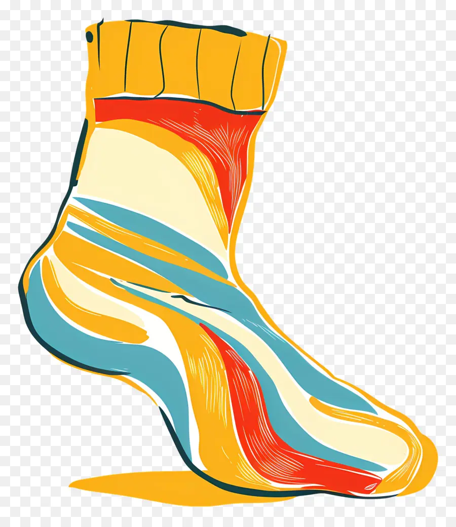 Socks，Meia Colorida PNG