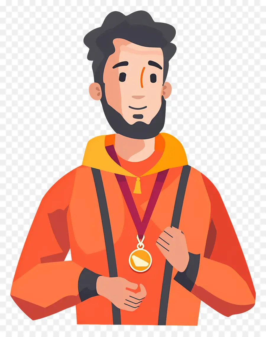 Medalha，Homem Com Medalha PNG