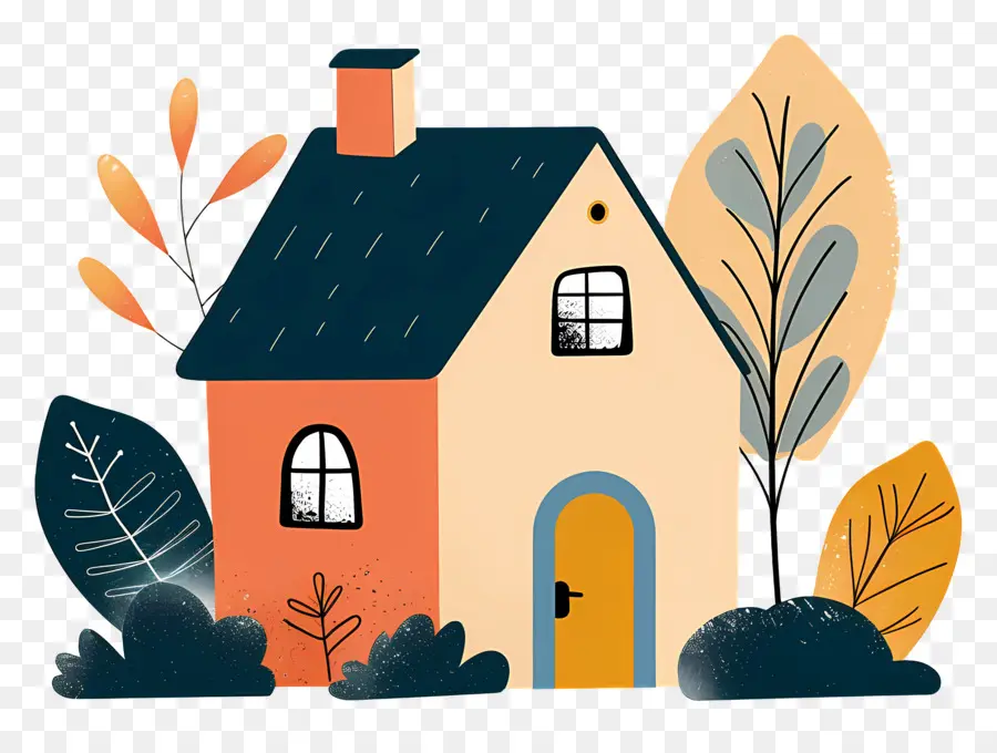 Casa，Casa Fofa De Doodle PNG