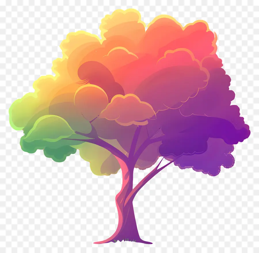 árvore，Arco íris árvore PNG