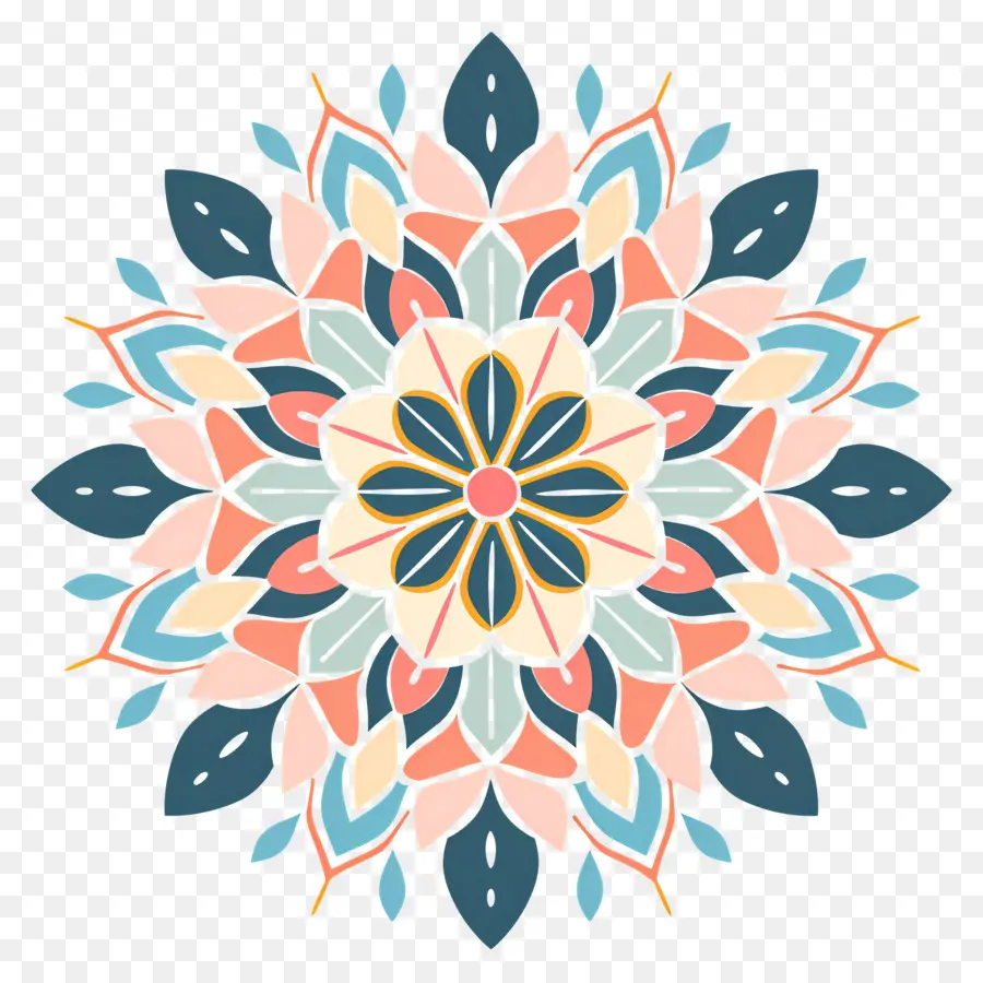 Mandala Simples，Mandala Colorida PNG