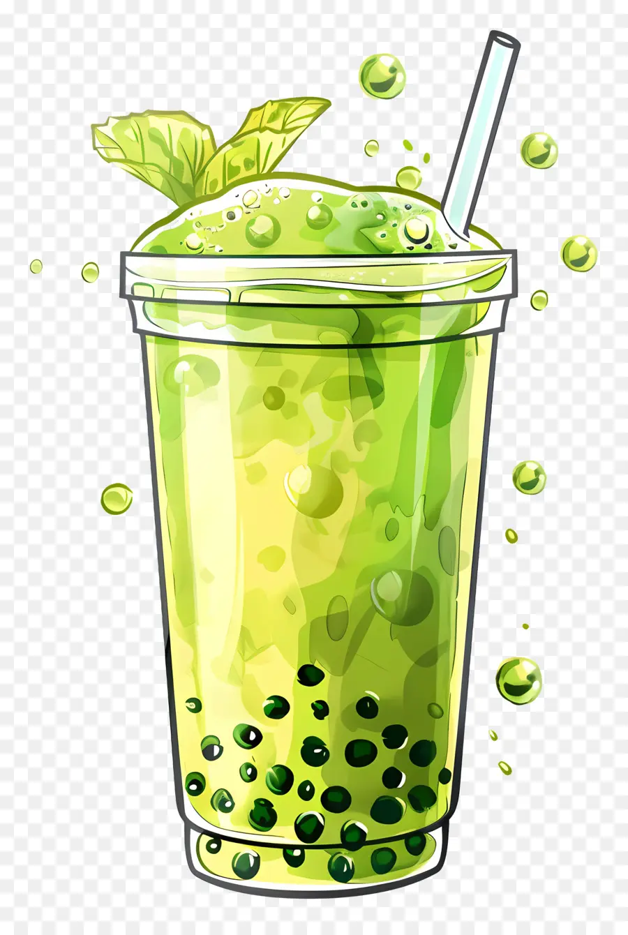 Chá De Bolha Matcha，Chá De Bolhas PNG