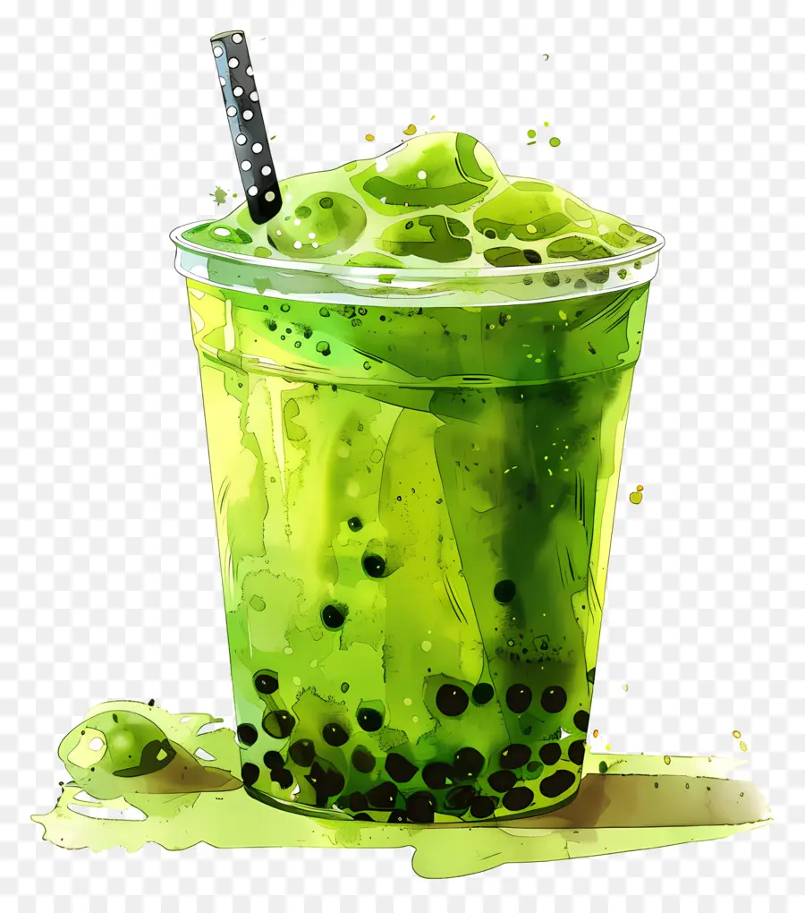 Chá De Bolha Matcha，Chá De Bolhas PNG