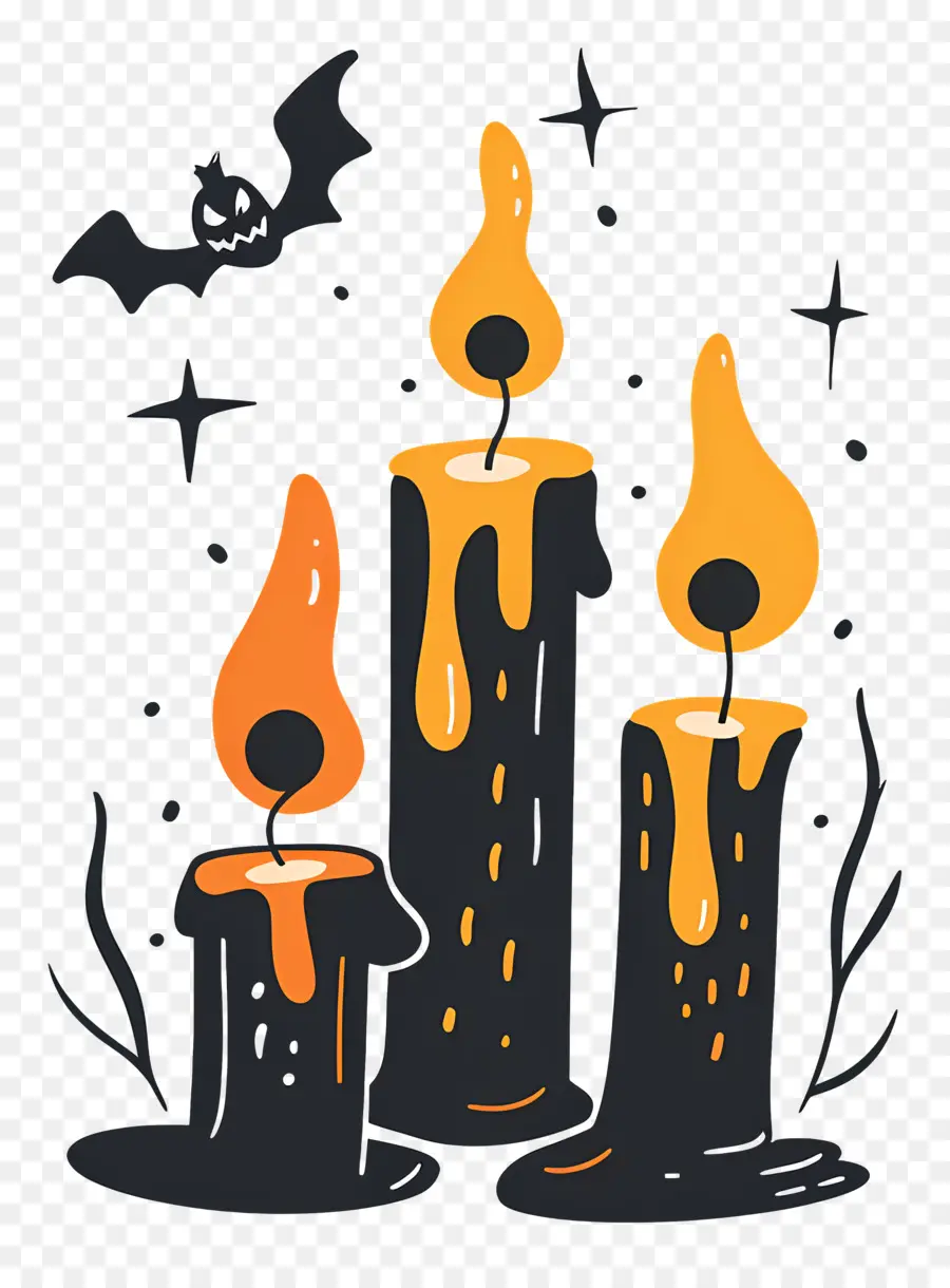 Halloween Velas，Dia Das Bruxas PNG