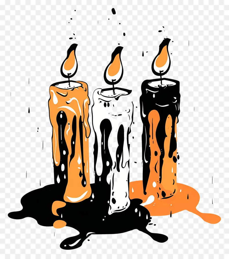 Halloween Velas，Velas PNG