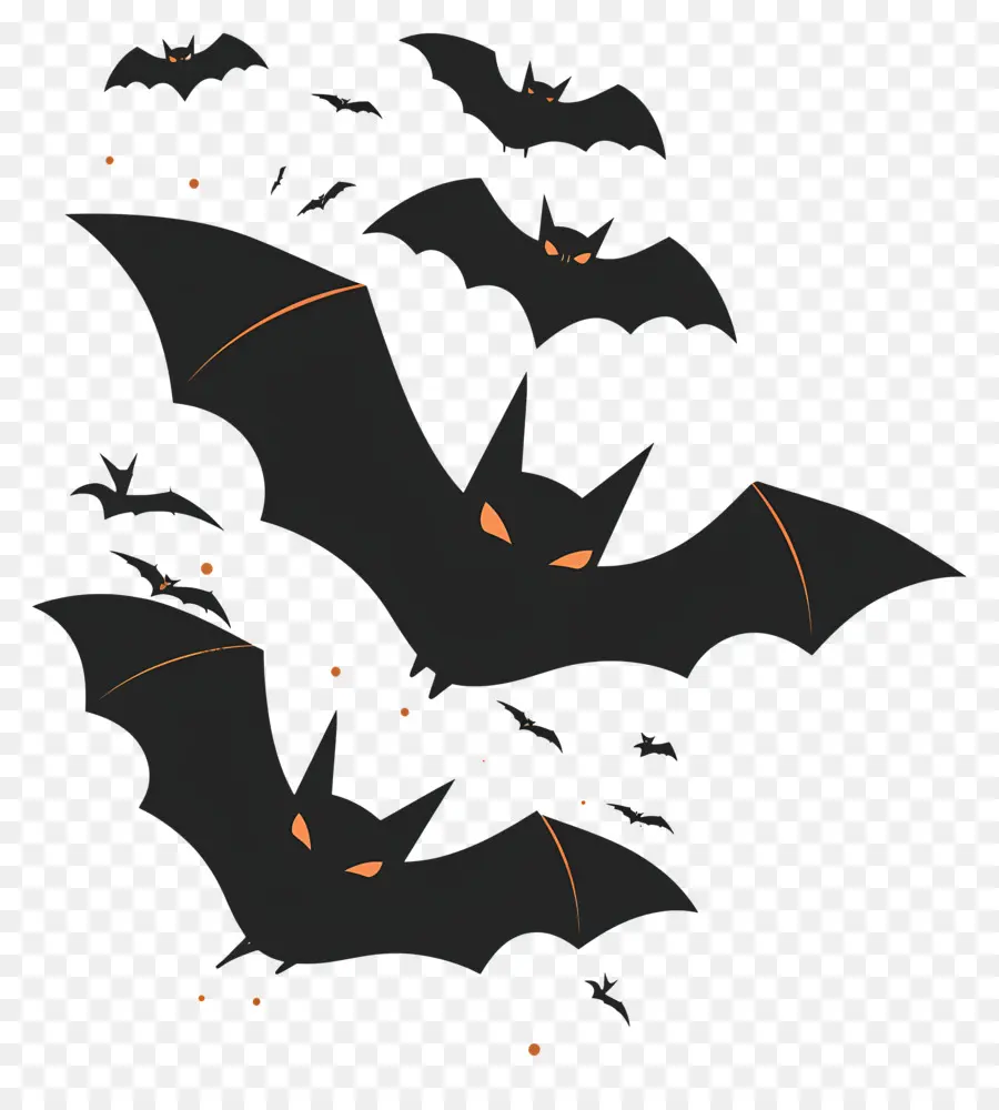 Halloween Morcegos，Preto Morcegos PNG