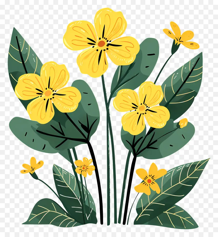 Primrose，Flores Amarelas PNG