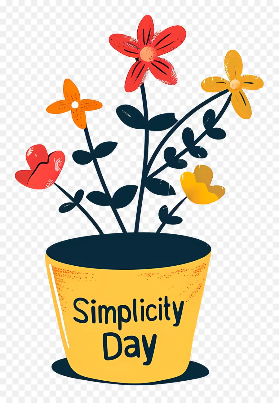 Dia Da Simplicidade，Vaso De Flores PNG