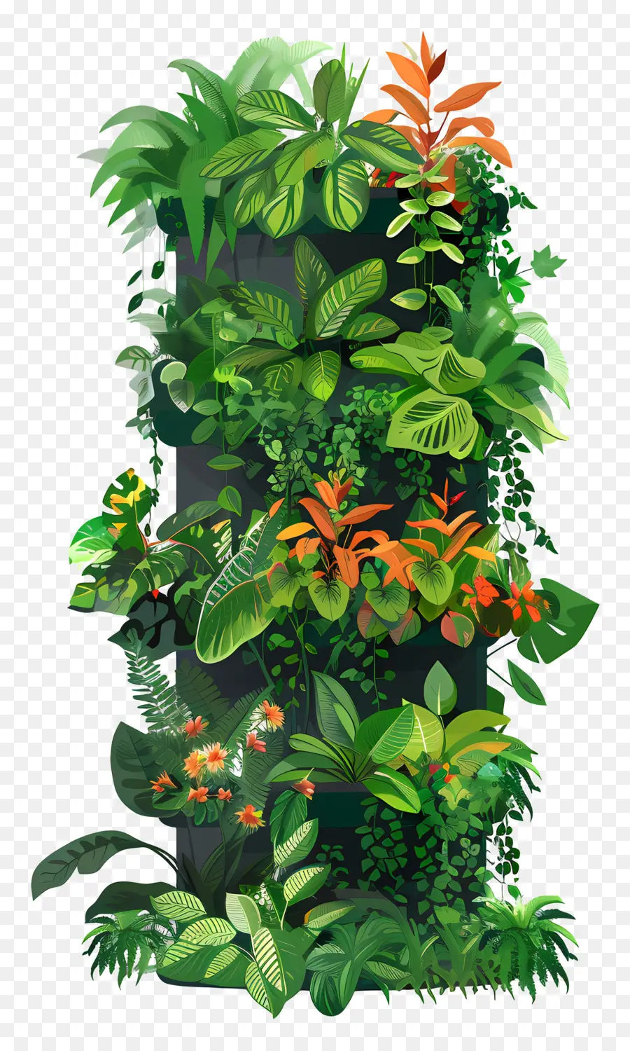 Jardim Vertical，Plantas Verdes PNG