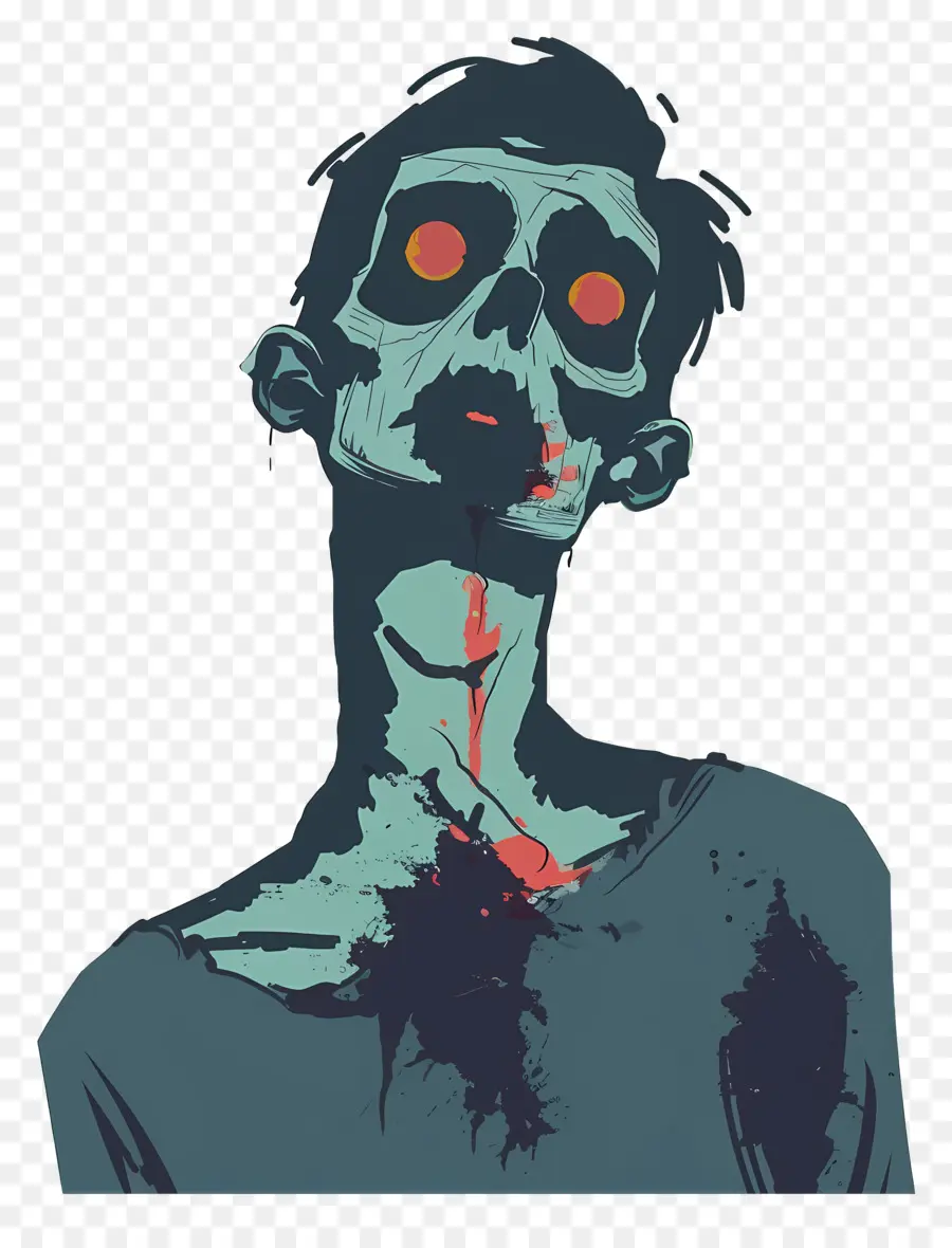 Zombie，Olhos Vermelhos PNG