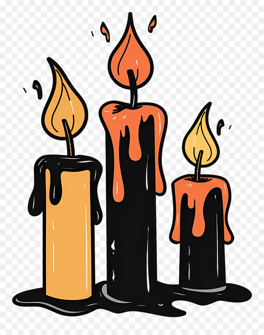 Halloween Velas，Dia Das Bruxas PNG