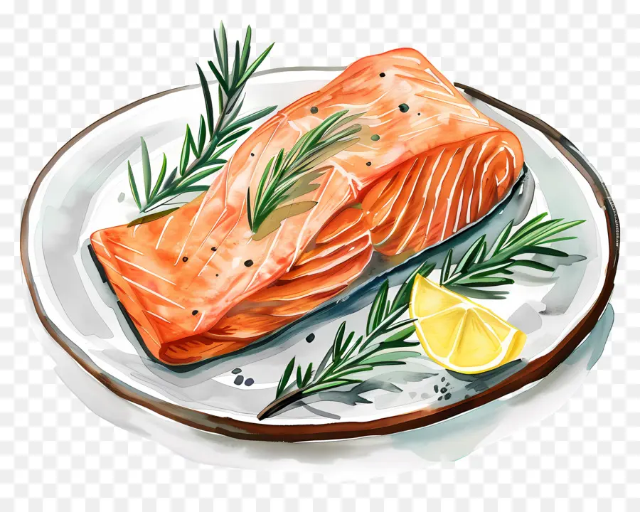 Salmão Cozido，Salmão PNG