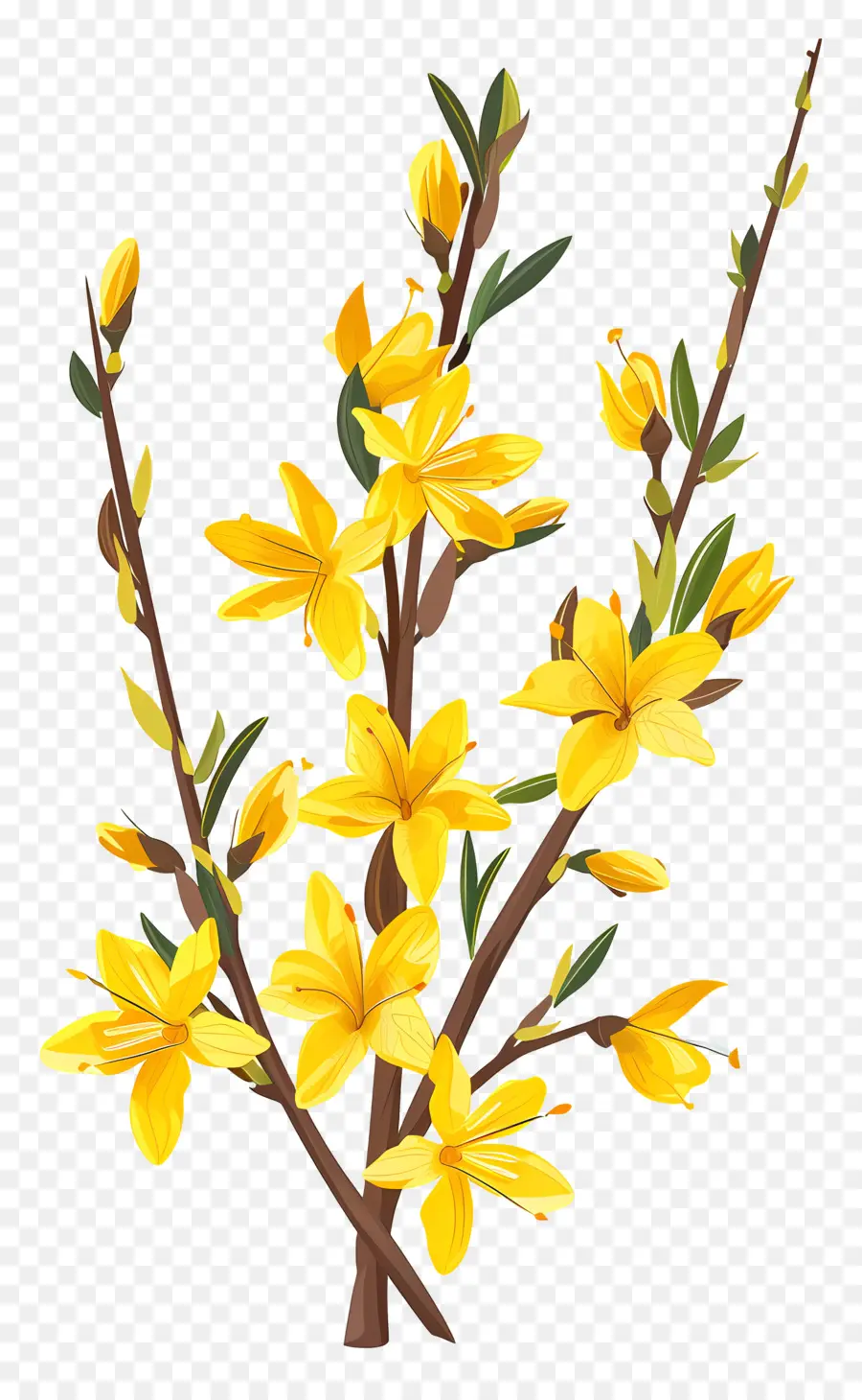 Forsythia，árvore De Flores PNG