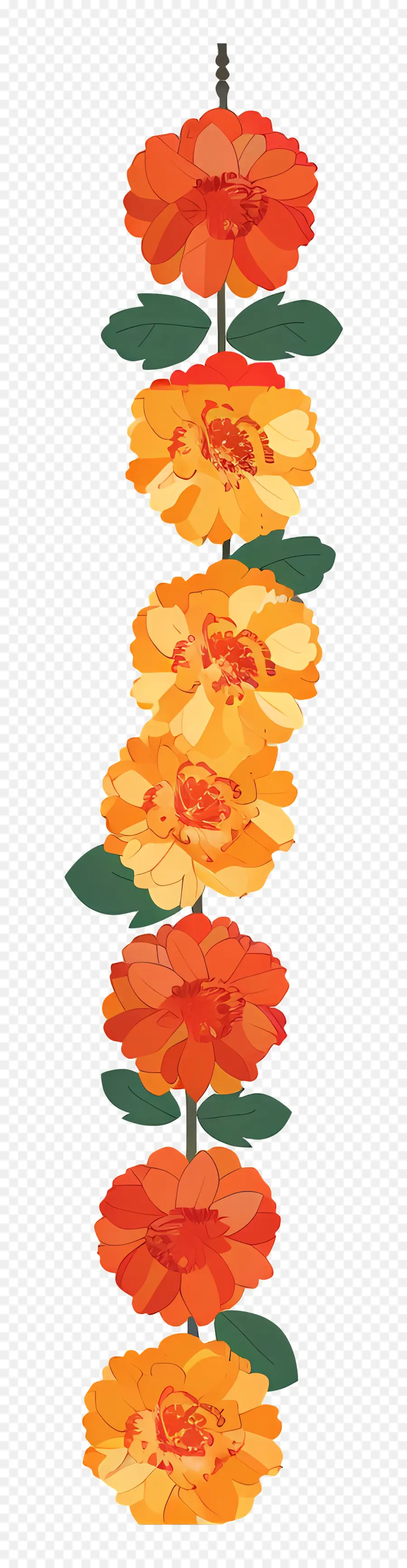 Guirlanda De Calêndula De Casamento，Guirlanda De Flores PNG