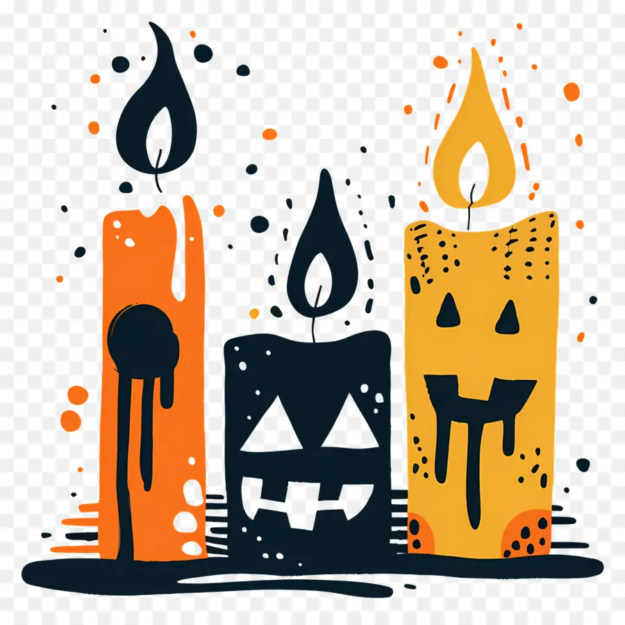 Halloween Velas，Dia Das Bruxas PNG