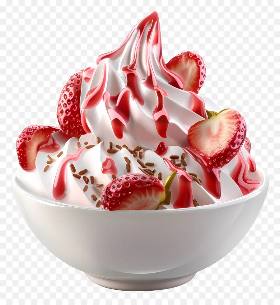 Sundae De Morango，Sorvete PNG