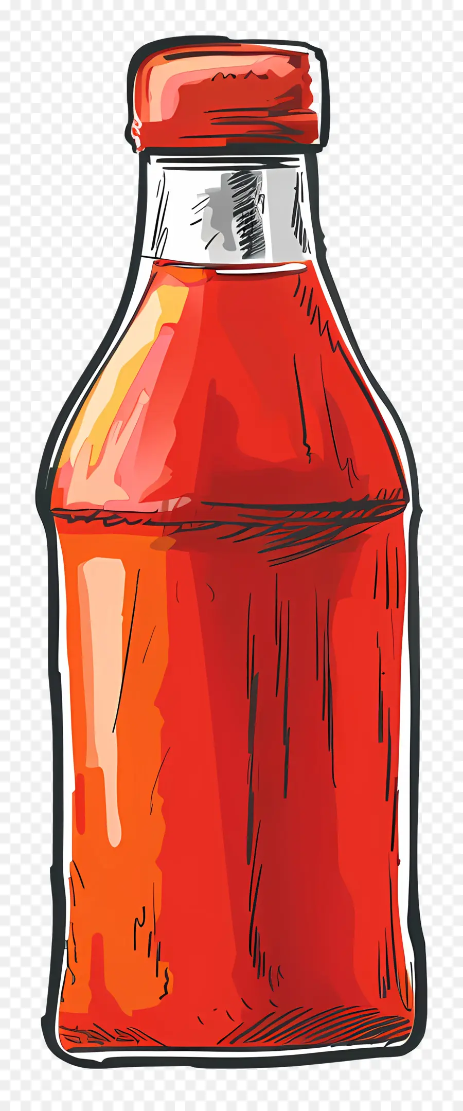 Garrafa De Ketchup，Condimento PNG