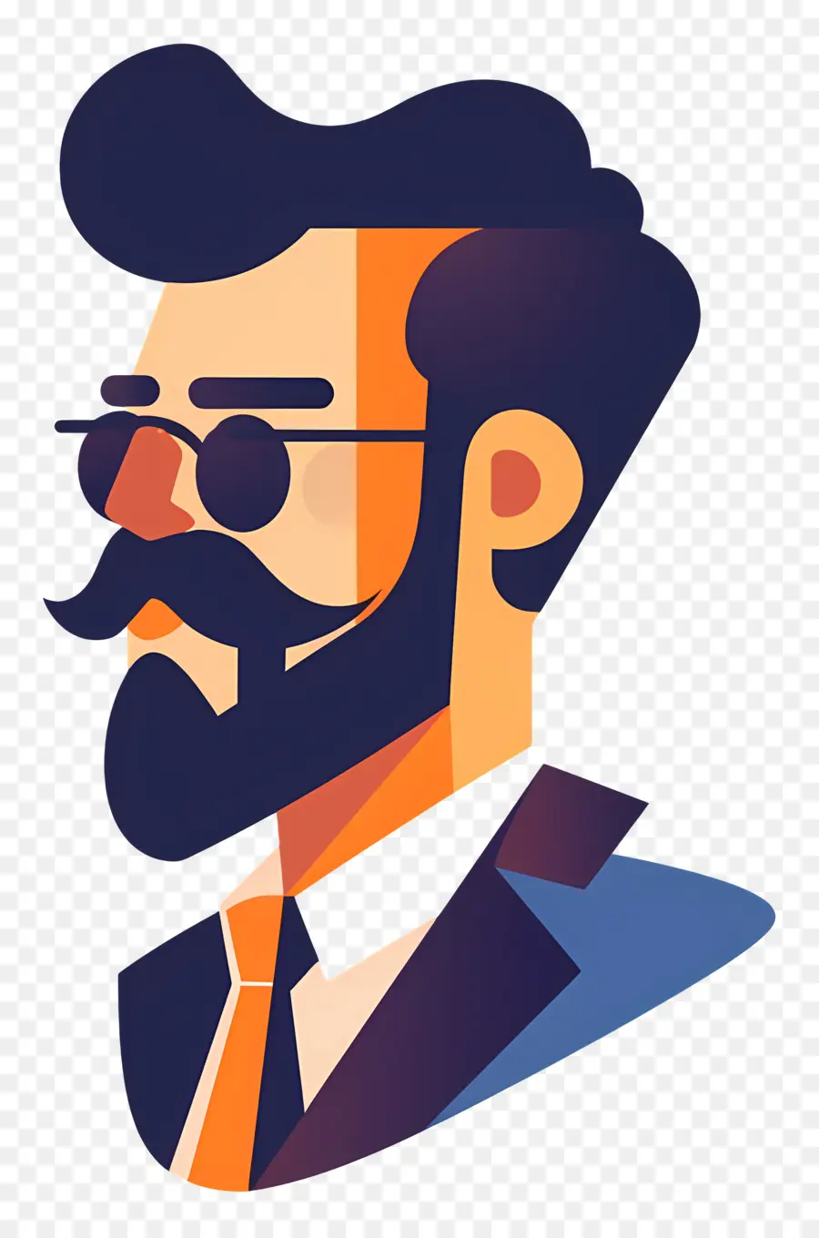 Chefe，Homem Com Barba E óculos PNG